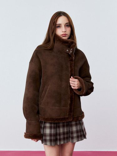 Fur Shearling Jacket (BROWN) - koolkitten - Modalova