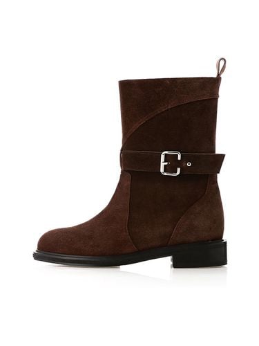 MD1122b Classic Strap Half Boots_Choco Brown - Meiel Dew - Modalova