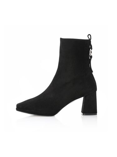 MD1088b Ring Point Block Hill Ankle Boots - Meiel Dew - Modalova