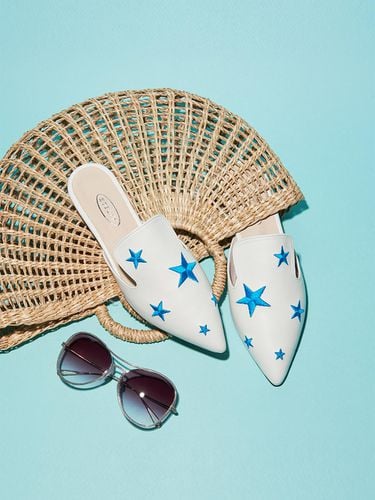 Starry Flat mules - White - ETELIN - Modalova