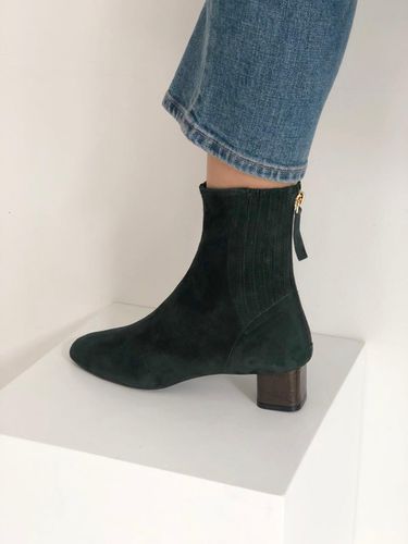 Square middle earth ankle boots deep green - jeu d`art - Modalova