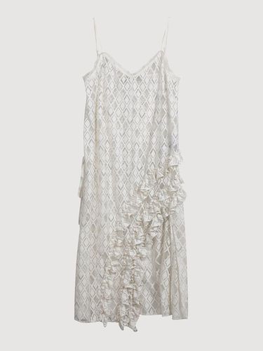 Atelier] Lace Frill Slip Dress (dark ivory)_LFDAW - LUCKY CHOUETTE - Modalova