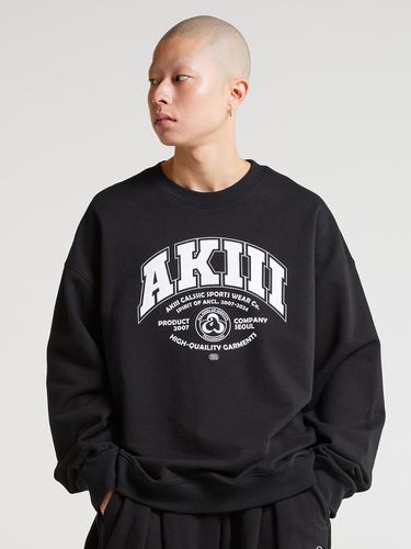 Varsity typography sweatshirt black - AKIII CLASSIC - Modalova