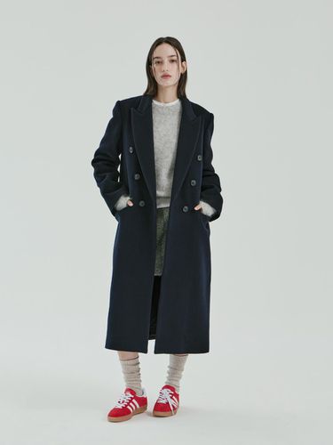 Wool double long coat - PINBLACK - Modalova