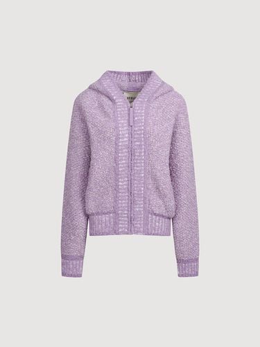 Atelier] Boucle Knit Hooded Cardigan (violet)_LFW - LUCKY CHOUETTE - Modalova