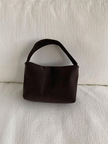 Suede mini Poki bag _ cocoa - FEBRU - Modalova