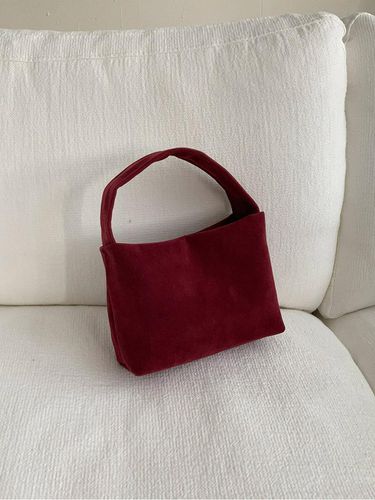 Suede mini poki bag _ wine - FEBRU - Modalova