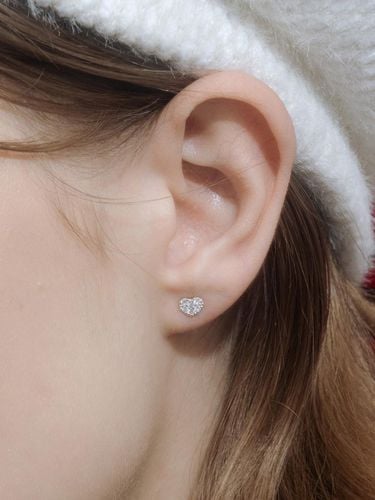 Sparkling Mini Heart Earring - TOU - Modalova