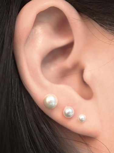 Silver925] LU172 Basic pearl earrings - TOU - Modalova