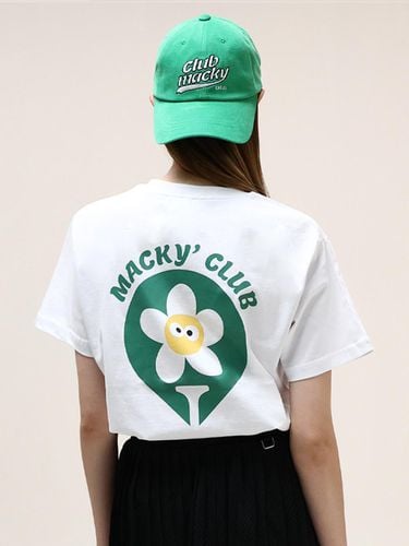 Green T-Up Short Sleeve T-Shirt White - macky - Modalova