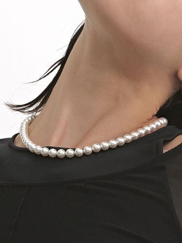 NoIU Silver (C) White Pearl Necklace 8mm HL3N49303 - hyeres-lor - Modalova