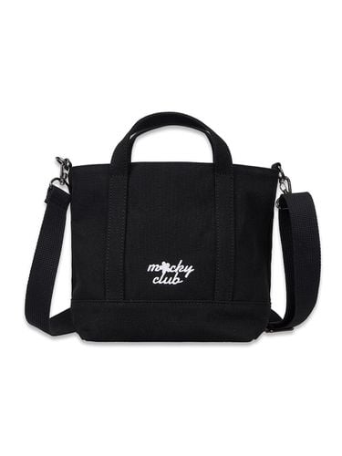 Canvas Sporty Tote Bag Black - macky - Modalova