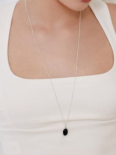 Silver925] NC013 Double - sided Onyx Necklace - TOU - Modalova