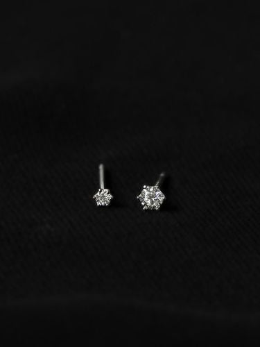 Silver 925 Moisanite 6 Earrings Mini Daily - modernlike - Modalova