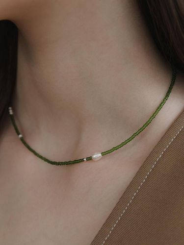 Silver 925) Sage Beads Necklace NZ2444 - TATIANA - Modalova