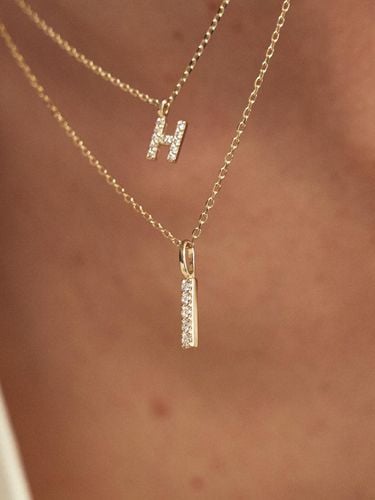 K Diamond Stick Bar Pendant (14k ) #LCP01 - LUNNE - Modalova