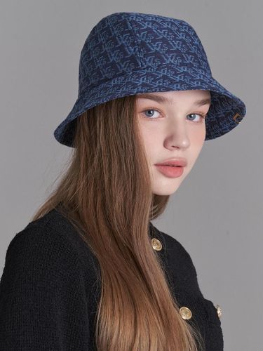 Denim-like Jacquard modified bucket hat Mata-ro - WHITE SANDS - Modalova