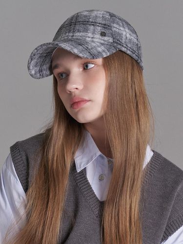 Purple Label Tartan Checkered Ball Cap Camberwell - WHITE SANDS - Modalova