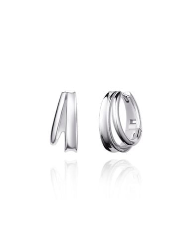 Silver hoop earrings SA24D22U - STONEHENgE - Modalova