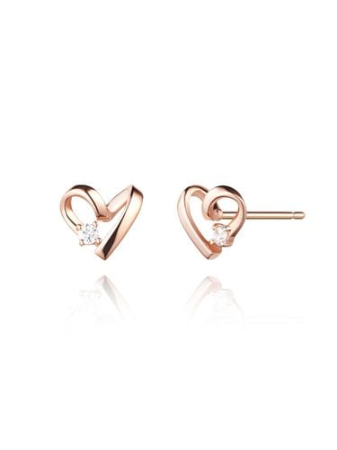 K Heart Cubic Earring SA24D36T - STONEHENgE - Modalova