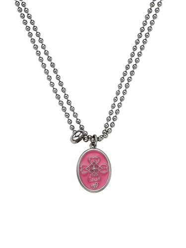 Knit love necklace - pink - nff - Modalova