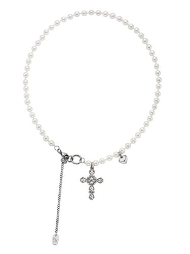 One belief pearl necklace - silver - nff - Modalova