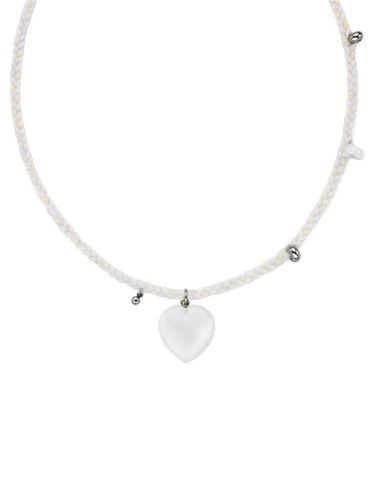 Icy heart necklace - white - nff - Modalova