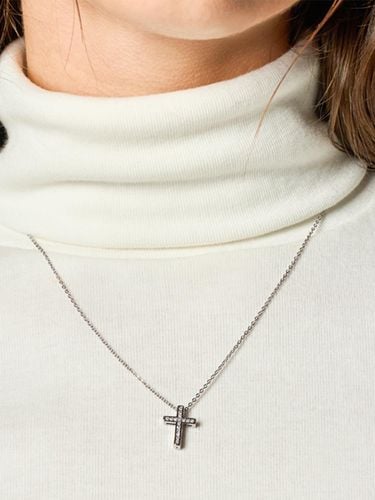 Mini Pendant Grace Cross Necklace [SILVER] - KOLEAT - Modalova