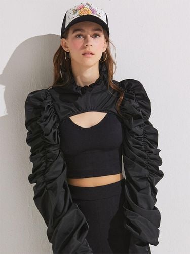 Shirring bolero top_ black / SSFW / layered top / - YUGADANG - Modalova