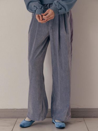 Velvet wide pants_Lavender Gray/ FW/ Free size jog - YUGADANG - Modalova