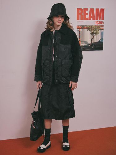 Wool camouflage padded jacket_black / FW / Y3SFWJK - YUGADANG - Modalova