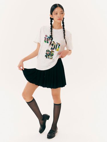 Balloon mini skirt_black - YUGADANG - Modalova