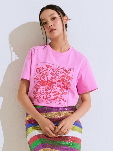 Summer collection] Sran print T - shirt Pink - YUGADANG - Modalova