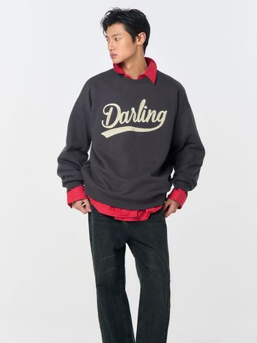 MAN Darling Oversized-Fit Fleece Sweatshirt [CHARCOAL] - GENERAL IDEA - Modalova