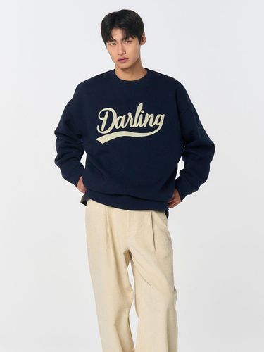 MAN Darling Oversized-Fit Fleece Sweatshirt [NAVY] - GENERAL IDEA - Modalova