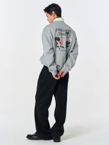 MAN Sunday Oversized-Fit Fleece Sweatshirt [MELANG - GENERAL IDEA - Modalova