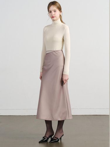 FW] Lautre Strap Satin flare skirt - L’autre de min - Modalova