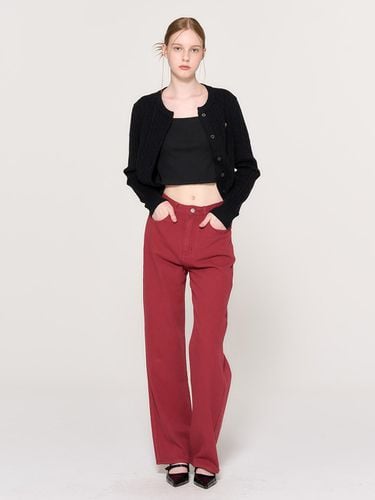 Daily napping cotton denim pants [RED] / WBD3L1150 - GENERAL IDEA - Modalova