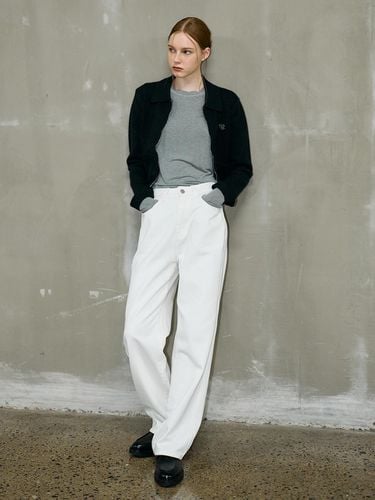 Daily napping cotton denim pants [IVORY] / WBD3L11 - GENERAL IDEA - Modalova