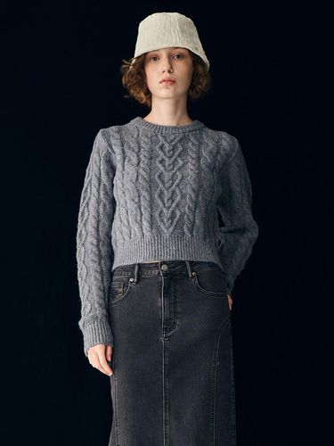 Heart Cable Pullover [CHARCOAL] / WBD4L05559 - GENERAL IDEA - Modalova