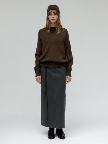 BRUSHED COTTON TWILL LONG SKIRT - Carriere - Modalova