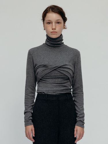 WOOL BLEND HIGH NECK JERSEY & TUBE TOP - Carriere - Modalova