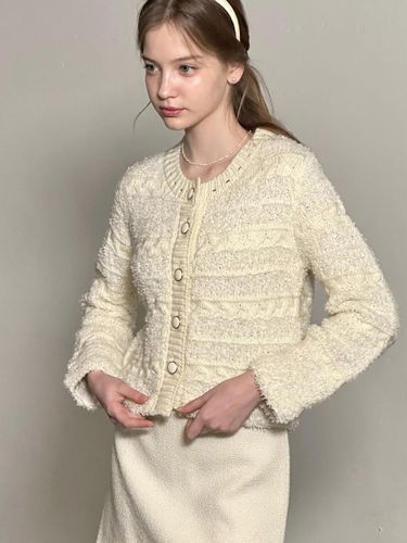 Lautre Tweed Shine knit cardigan - L’autre de min - Modalova