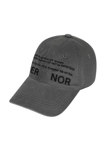 NIIER NOR CAP_CHARCOAL - NIIER NOR - Modalova