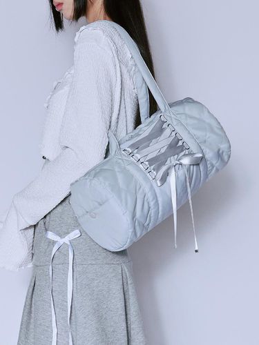 LACE UP QUILTING DUFFEL BAG_LIGHT GREY - NIIER NOR - Modalova