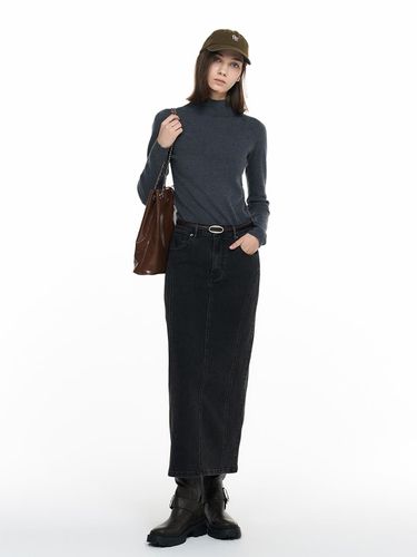 Napping stretch denim long skirt [BLACK] / WBD4L13 - GENERAL IDEA - Modalova