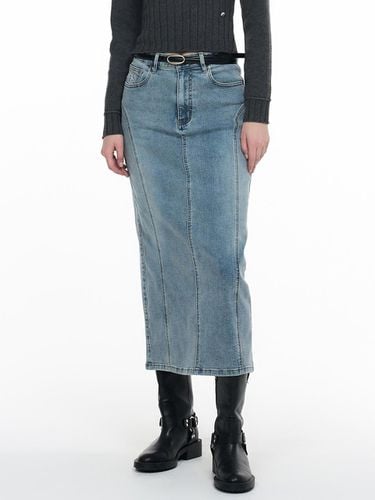 Napping stretch denim long skirt [BLUE] / WBD4L135 - GENERAL IDEA - Modalova