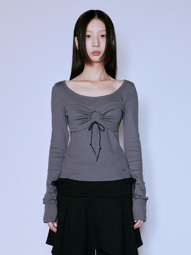 TOP LAYERED L/S TEE CHARCOAL - NIIER NOR - Modalova