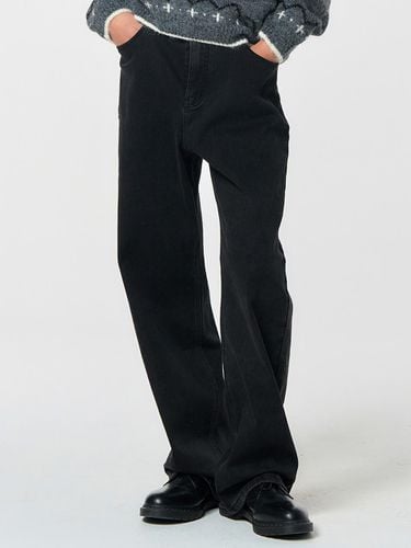 MAN napping stretch straight denim pants [BLACK] / - GENERAL IDEA - Modalova