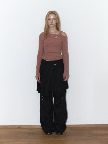 WOOL RIVET PANTS (BLACK) - ASURA - Modalova